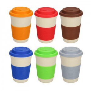 HH-0233 ការផ្សព្វផ្សាយ Eco Friendly Bamboo Fiber Travel Mug