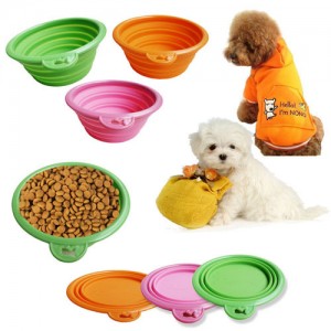 HH-0063 Custom Collapsible Pet Bowls 450ml