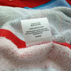 LO-0110 Paj Rwb Puam Towels Nrog Logo