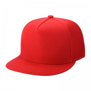 AC-0116 5-panel flat bill caps with logo