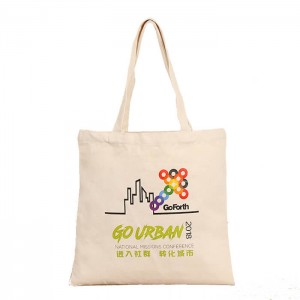 New Fashion Design for China Custom Printed Standard Size Organic Shopping Cotton Canvas Tote Bag