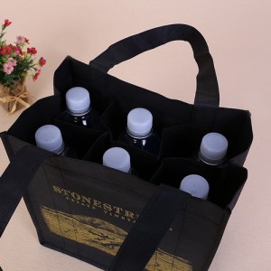 BT-0078 Promotional Non-Woven 6 Bottle Wine Tote Bags
