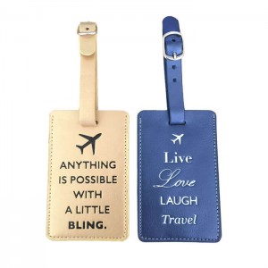 BT-0114 Custom Logo PU Luggage Tag