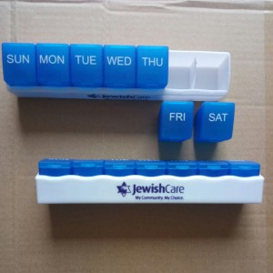 Bottom price China Weekly Four Times a Day Pill Dispenser Box with Stackable Compartments