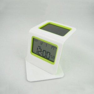 Europe style for China Creative LCD Screen Digital Alarm Clock Table Wall Clock Indoor Temperature Meter Calender Clock