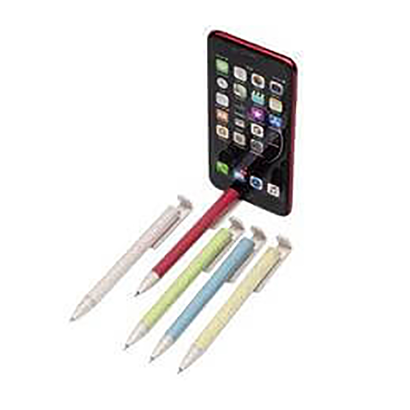 OS-0125 Imprinted Wheat Pen With Phone Holder