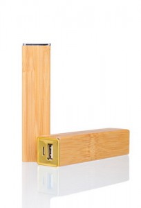 EI-0098 Promotional Custom Cuboid Bamboo Power Bank 1000mAh