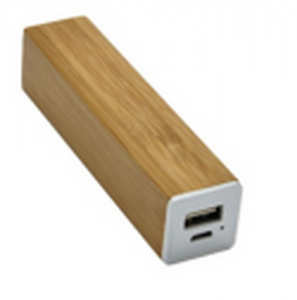 EI-0098 Promotional Custom Cuboid Bamboo Power Bank 1000mAh