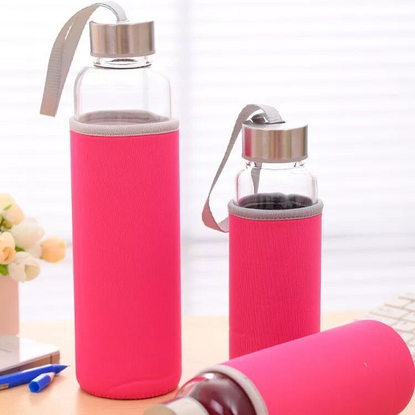 HH-0436 Botol kaca dengan lengan neoprene