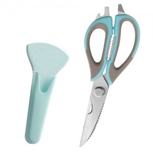 HH-2560 Promotional multi-function kitchen scissors with magnetic holder