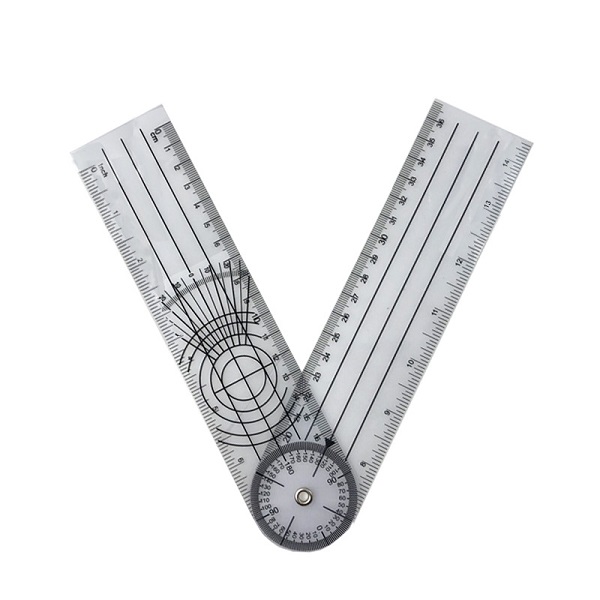 Branded plastic angle goniometer ruler