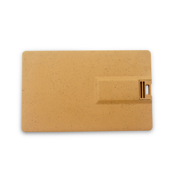 EI-0024 Cartão de crédito personalizado com palha de trigo USB
