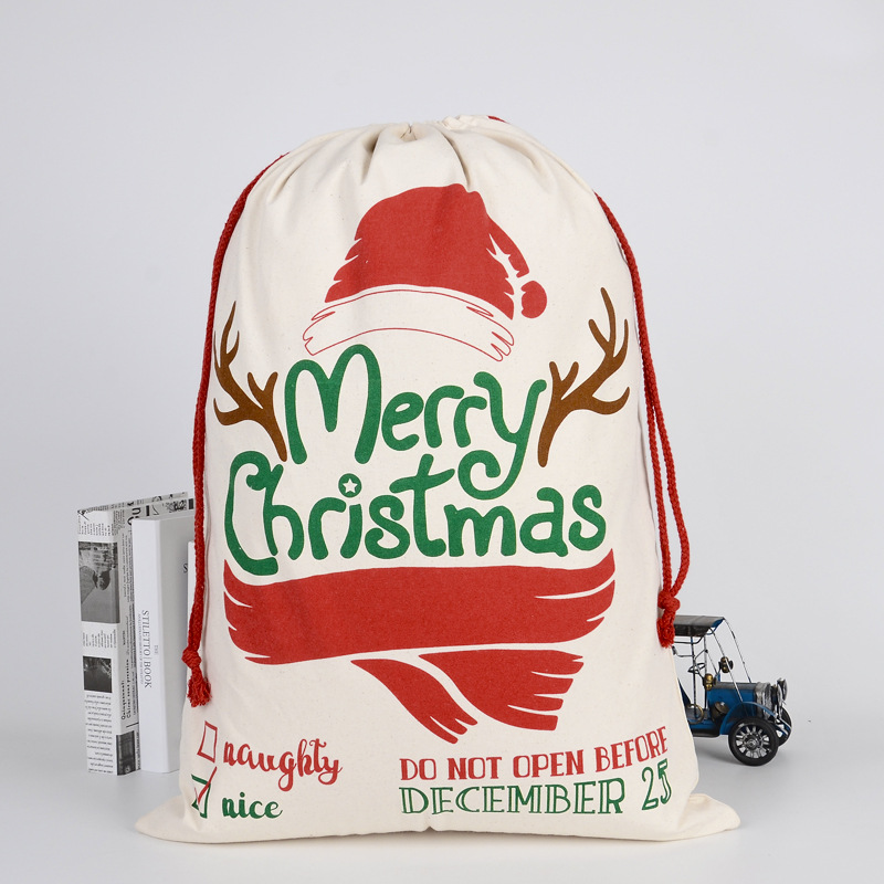 BT-0262 Bolsa Promocional de Presentes de Natal de Algodão