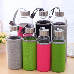 HH-0436 Botol kaca dengan lengan neoprene