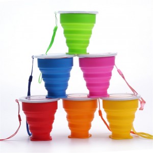 HH-0246 Tazza da viaggio pieghevole in silicone da 200 ml