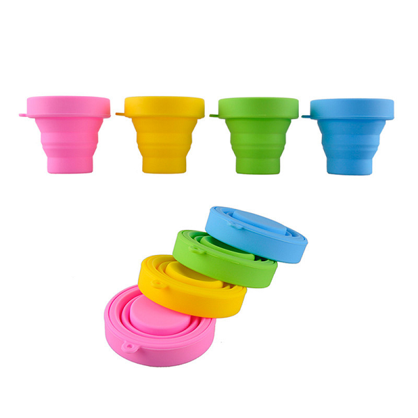 Collapsible silicone cup with logo (2)