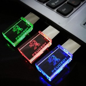 EI-0141 Custom LED Cristal memory sticks