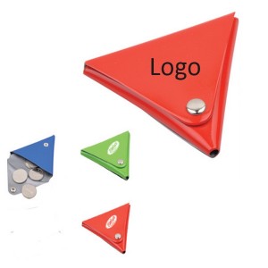 BT-0144 Reklāmas PVC trīsstūra monētu maisiņš