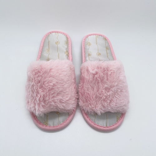 AC-0091 Custom disposable indoor fluffy slippers