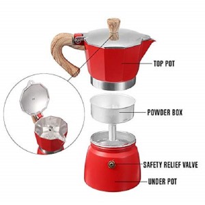 HH-0781 Custom espresso daoine fa leth moka pot