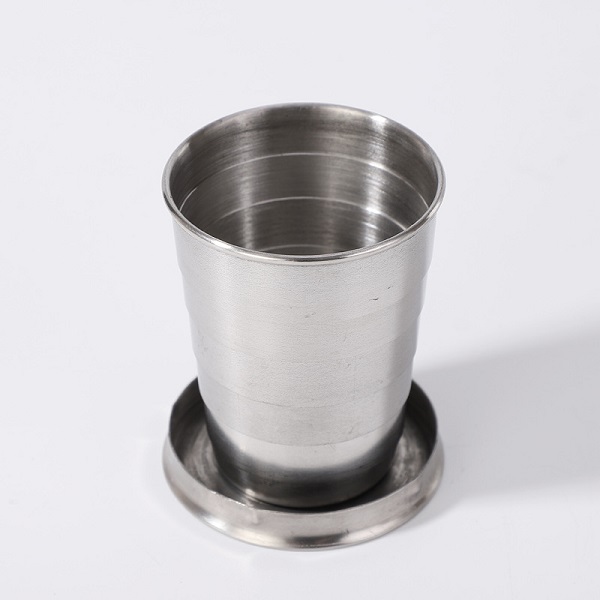 HH-0701 Tazza pieghevule di metallu persunalizata