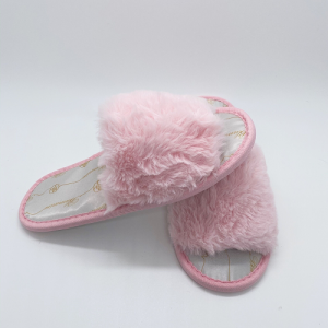 AC-0091 Custom disposable indoor fluffy slippers