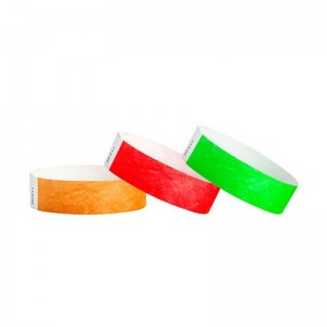 HP-0290 Custom Logo Tyvek Ntawv Wristbands