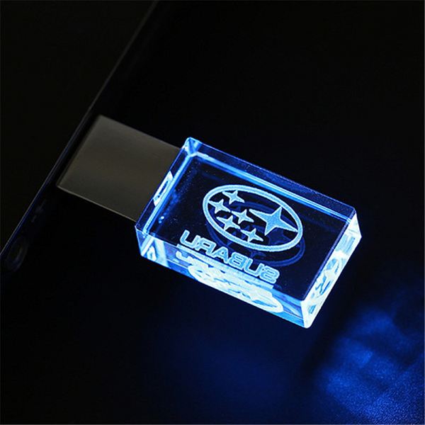 EI-0141 Cartões de memória personalizados LED Cristal