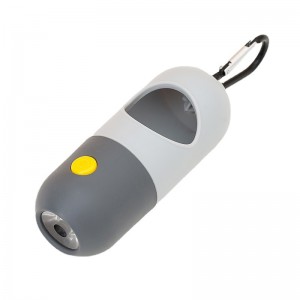 HH-1024 anpassad hållare för avfallspåsar för hundbajs med LED-ficklampa