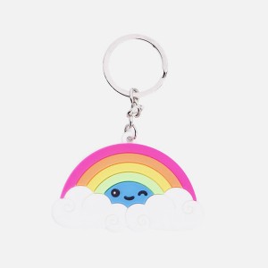 HH-0457 Custom PVC Rainbow Keychains