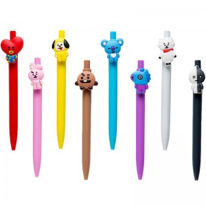 OS-0289 custom pvc plastic pens with PVC emblem clip