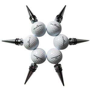 HH-0381 Promotional Golf Ball Wine Stoppers With Printed Logo