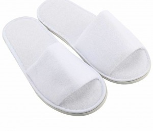 AC-0059 Custom disposable terry hotel slippers