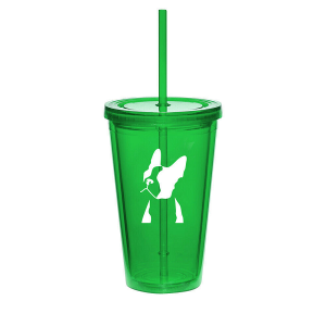 HH-0589 Ice cold drink mug with straw