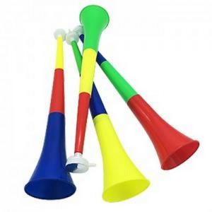 LO-0105 प्रचारात्मक प्लास्टिक लोगो vuvuzelas
