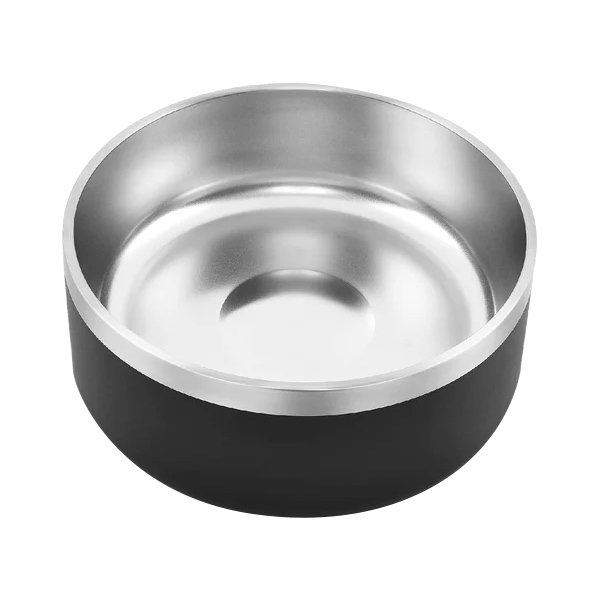 Printed logo stainless steel dog bowl (2)