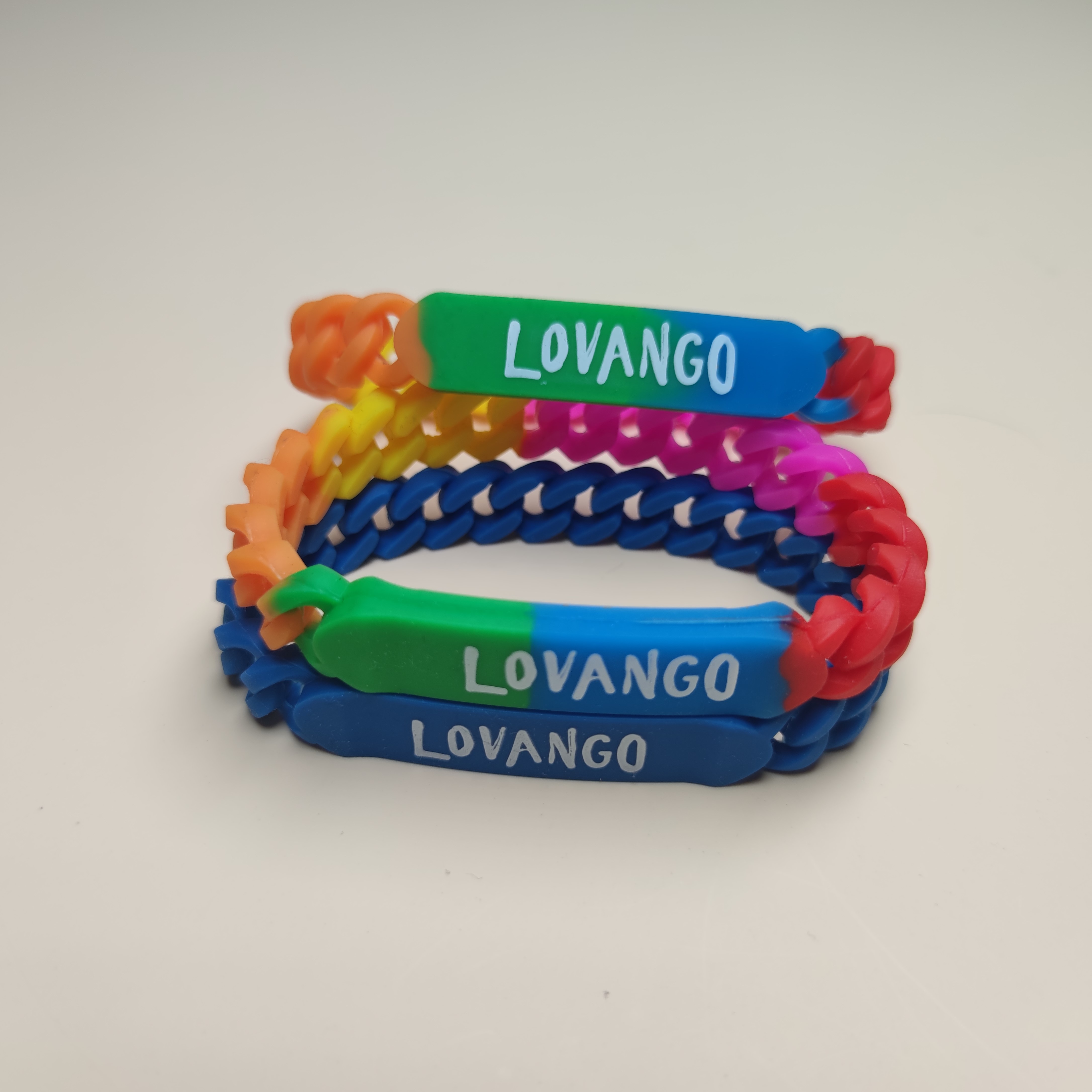 High definition Cheap Promotional Custom Logo Decorative Rubber Band Silicone Wristbands Silicone Bracelets