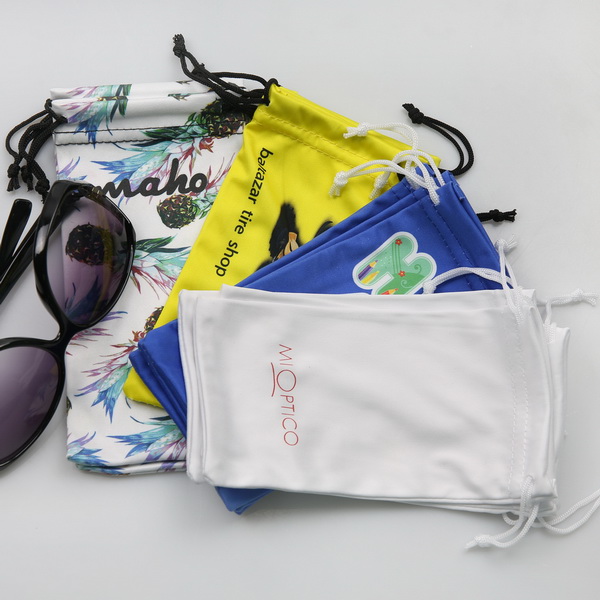 Promotional polyester sunglass pouches