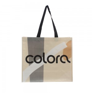 BT-0008 Bolsas tote laminadas Rpet con logotipo impreso a toda cor