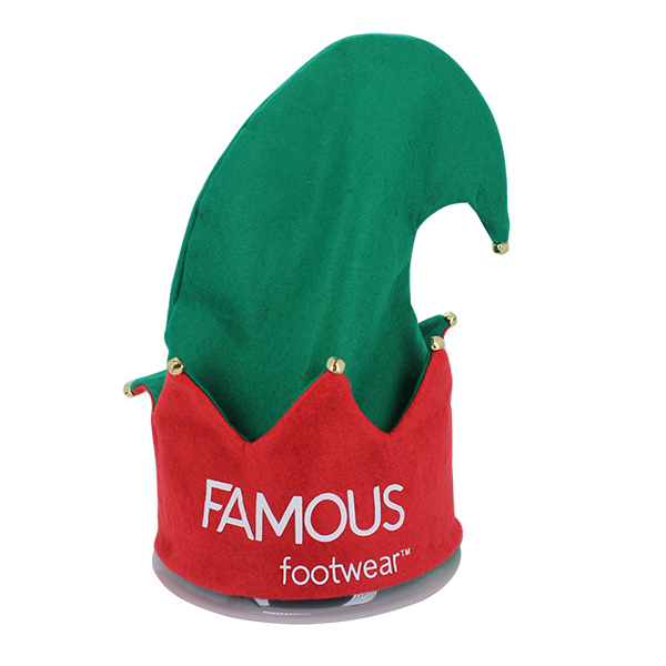 Topi santa elf promosi AC-0120 kanthi lonceng jingle