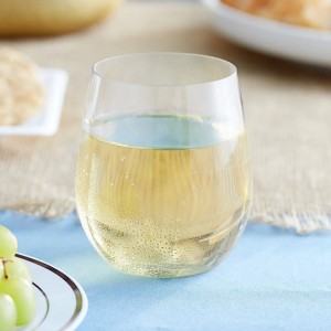 HH-0110 Clear plastic stemless wine glass
