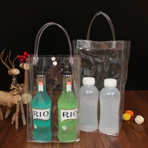 Manufacturer of China PVC Wine Bottle Jute Bag with Wooden Handle