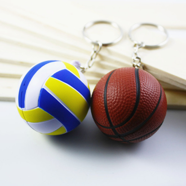 HH-0087 Keychains cumadh ball PVC àbhaisteach