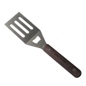 HH-0641 branded logo barbecue spatulas with wooden handle