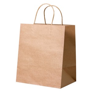 BT-0467 Promotional Kraft Daim Ntawv Tote Hnab