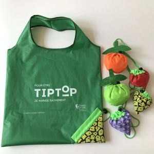 BT-0112 Bolsas de compras dobráveis ​​promocionais estilo morango