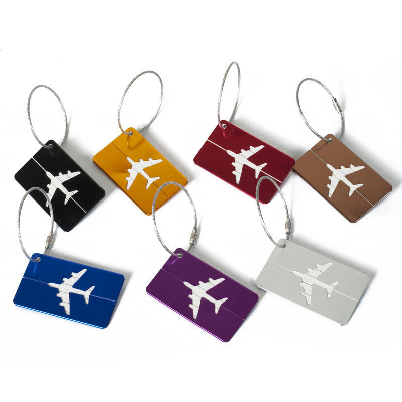 BT-0257 aluminum luggage tags with engraved logo