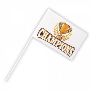 LO-0321 waving stick PE flags with full color printed