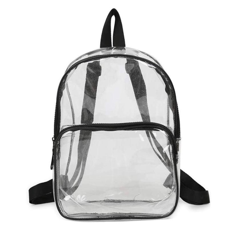 BT-0406 backpacks jelas transparan jeung logo dicitak pikeun bisnis