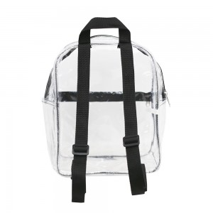 BT-0406 transparent clear backpacks with logo printed for business